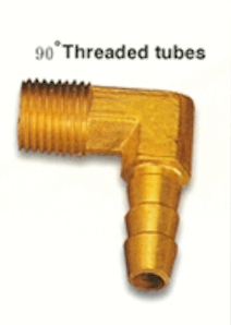 brass adapter 90 degree right angle threaded tubes P-60