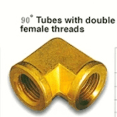 brass adapter 90 degree tubes with double female threads P-107