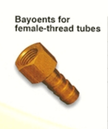 brass adapter bayonets for female-thread tubes P-58