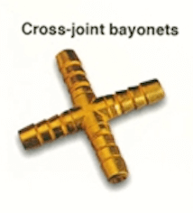 brass adapter cross-joint bayonets