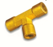 brass adapter female-thread tee joints P-91