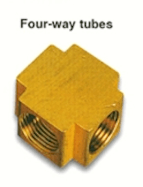 brass adapter four-way tubes P-117