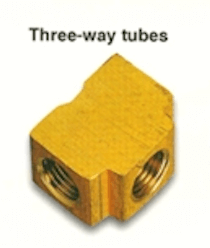 brass adapter three-way tubes P-114